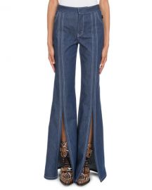 ChloeHigh-Waist Slit Flare-Leg Jeans at Neiman Marcus