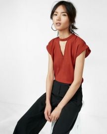 Choker Neck Gramercy Tee at Express