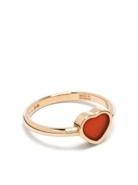 Chopard 18kt Rose Gold My Happy Heart Carnelian Ring Pink at Farfetch