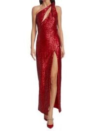 Christian Cowan One Shoulder Sequin Embellished Gown at Saks Off 5th