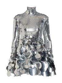 Christian Cowan Sequined Turtleneck Minidress at Saks Fifth Avenue