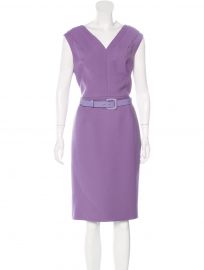 WornOnTV: Lara’s purple v-neck sheath dress on Good Morning America ...