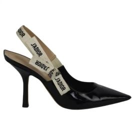 Christian Dior Black Jx27adior Slingback Pumps Eu 385 Uk 55 Us 85 For Sale at 1stDibs at 1stdibs