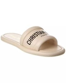 Christian Dior Leather Flat Slides at eBay