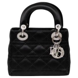 Christian Dior Mini Satin Cannage Lady Dior Bag For Sale at 1stDibs at 1st Dibs