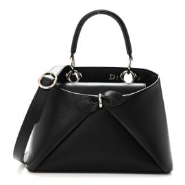 Christian Dior Shiny Smooth Calfskin Small Cigale Bag Black at Fashionphile