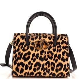 Christian Dior St Honore Tote Printed Calf Hair Medium Black 26502491 at Rebag