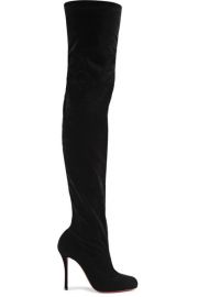 Christian Louboutin - Classe 100 stretch-velvet over-the-knee boots at Net A Porter