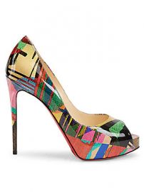 Christian Louboutin - New Very Priv   Peep-Toe Patent Leather Pumps at Saks Fifth Avenue