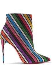 Christian Louboutin - So Kate 100 striped glittered leather ankle boots at Net A Porter