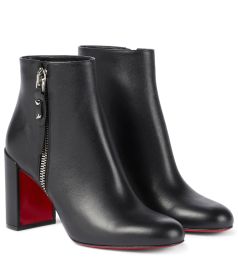 Christian Louboutin - Ziptotal 85 leather ankle boots at Mytheresa