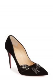 Christian Louboutin  Madame Menule  Embellished Bow Pointy Toe Pump at Nordstrom