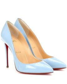 Christian Louboutin Blue Pigalle Follies Patent Leather Pumps at Mytheresa