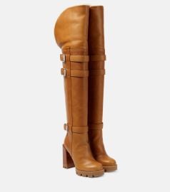 Christian Louboutin Brodeback Lug over the knee boots at Mytheresa