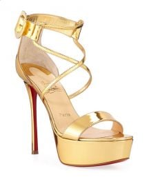 Christian Louboutin Choca Specchio Red Sole Sandals at Neiman Marcus