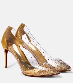 Christian Louboutin Degrastrass embellished PVC pumps at Mytheresa