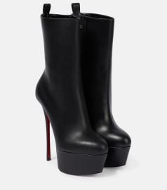 Christian Louboutin Dolly Booty Alta Leather Platform Boots at Mytheresa