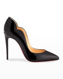 Christian Louboutin Hot Chick 100 Patent Red Sole High-Heel Pumps at Neiman Marcus