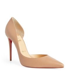 Christian Louboutin Iriza Leather Pumps in Nude at Harrods