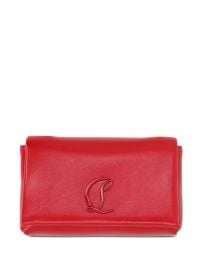 Christian Louboutin Logo Calfskin Shoulder Bag Red at Farfetch