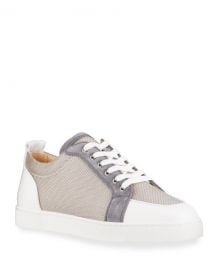 Christian Louboutin Men  x27 s Rantulow Orlato Tricolor Low-Top Sneakers at Neiman Marcus