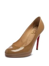 Christian Louboutin Pre-Owned Patent Leather Pumps Neutrals at Farfetch