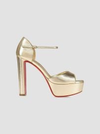Christian Louboutin Sandaloo 130MM Leather Sandals | Saks Fifth Avenue at Saks Fifth Avenue