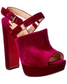 Christian Louboutin Tamila 140 Velvet Platform Sandal  at Bluefly