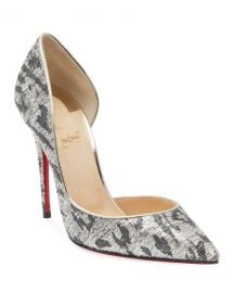 Christian LouboutinIriza Metallic Leopard Red Sole Pumps at Neiman Marcus