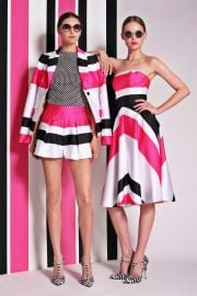 Christian Siriano Resort 2014 Stripe Shorts at Vogue