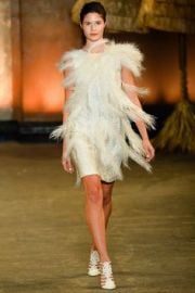 Christian Siriano Sprint 2014 Feather Dress at Vogue