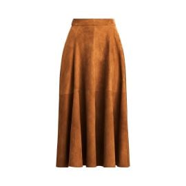 Christiane Lamb-Suede Skirt at Ralph Lauren