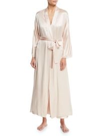 Christine Lingerie Bijoux Long Silk Robe at Neiman Marcus