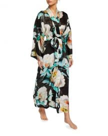 Christine Lingerie Ophelia Floral Print Long Robe at Neiman Marcus