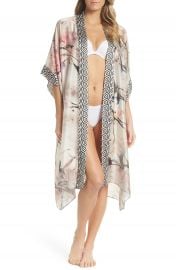 Christine Lingerie Print Silk Kimono Robe   Nordstrom at Nordstrom