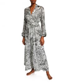 Christine LingerieArabella Floral-Print Long Robe at Neiman Marcus