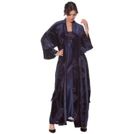 Christine Silk Faberge Long Robe at Linea Intima