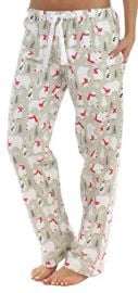 Christmas Bear Print Pants by Pajama Mania at Amazon