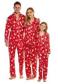 Christmas Family Matching Pajamas by Ekouaer at Amazon at Amazon