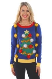 Christmas Tree Sweater with Suspenders at Amazon