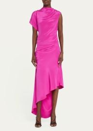 Christopher Esber Draped Cusco Silk Open-Back Midi Dress - at Bergdorf Goodman