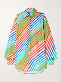 Christopher John Rogers Crayon striped twill shirt at Net a Porter