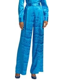 Christopher John Rogers High Rise Pleated Wide Leg Pants at Saks Off 5th