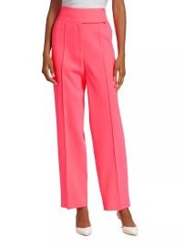 Christopher John Rogers Mid Rise Tapered Crepe Trousers at Saks Fifth Avenue