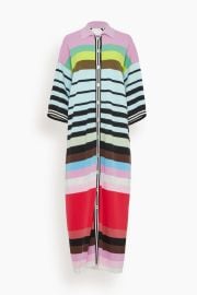 Christopher John Rogers Oversized Convertible Polo Dress in Taro Multi Hampden Clothing at Hampden