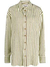 Christopher John Rogers Seersucker stripe-print Shirt - at Farfetch