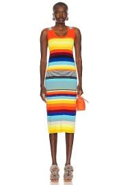 Christopher John Rogers Striped Scoop Neck Tank Dress in Multicolor FWRD at FWRD