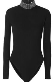 Christopher Kane - Crystal-embellished ribbed stretch-jersey bodysuit at Net A Porter