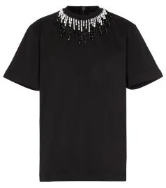 Christopher Kane - Embellished cotton jersey T-shirt at Mytheresa