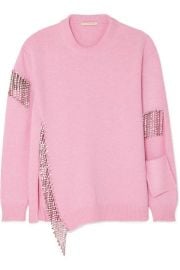 Christopher Kane - Oversized crystal-embellished cutout wool sweater at Net A Porter